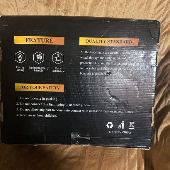 Solar☀️GardenFenceLights💡Outdoor/Inside 110inchesLedLighted💡White Picket Fence - Picture 8 of 8